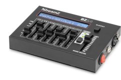 BeamZ BZ14 — mini DMX ovladač (14 kanálů ve 2 bankách po 7, master fader)
