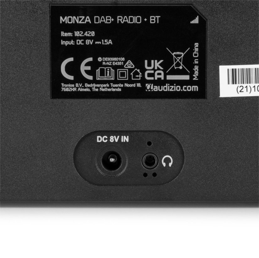 Audizio Monza DAB+ stereo rádio s Bluetooth, černé