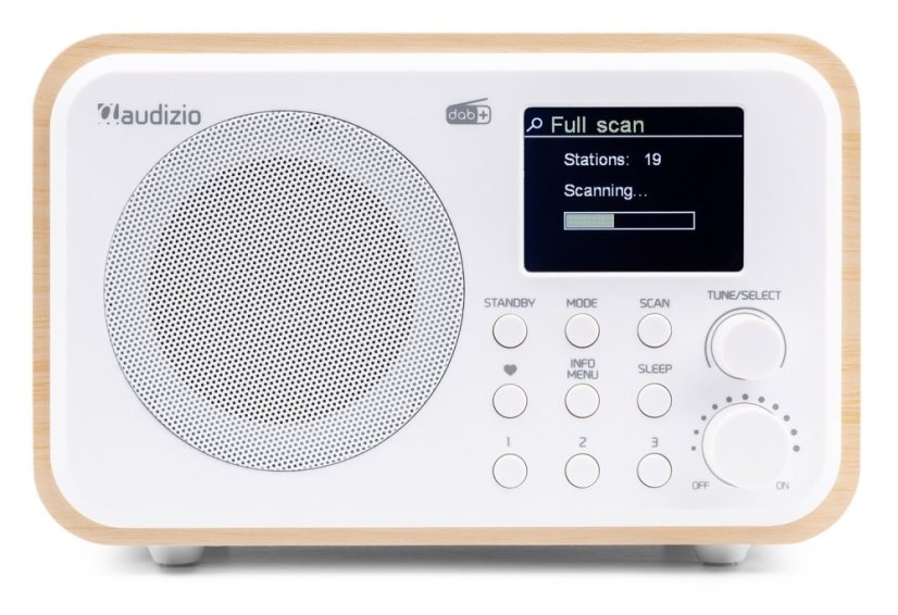 Audizio Milan přenosné rádio FM/DAB+ s baterií, bílé