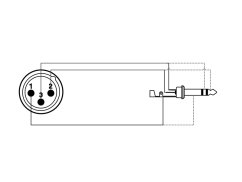 ProCab redukce CLP125 - XLR M - Jack 6.3 Stereo