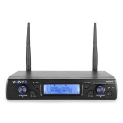 Vonyx WM62 Wireless Microphone UHF With 2 Handheld
