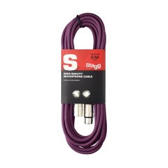 Stagg SMC6 CPP, kabel mikrofonní XLR/XLR, 6m, fialový