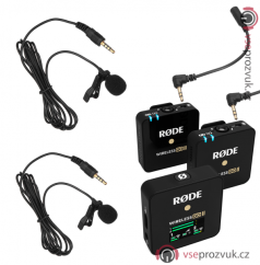 Rode Wireless GO II + 2x černý kompatibilní klopový mikrofon s příslušenstvím za výhodnější cenu