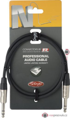Stagg NAC3PSR, kabel stereo JACK/JACK, 3m