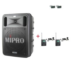 MIPRO MA-505 + 2× MU-53L – klopová kardioidní sada, černá