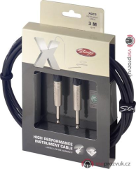 Stagg XGC3, kabel JACK/JACK, 3m