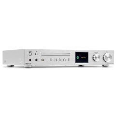 Audizio Bolzano Internet receiver with amplifier, DAB+ and CD player aluminium