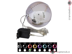 Sněhové LED koule, 15 cm, červená, 1 ks