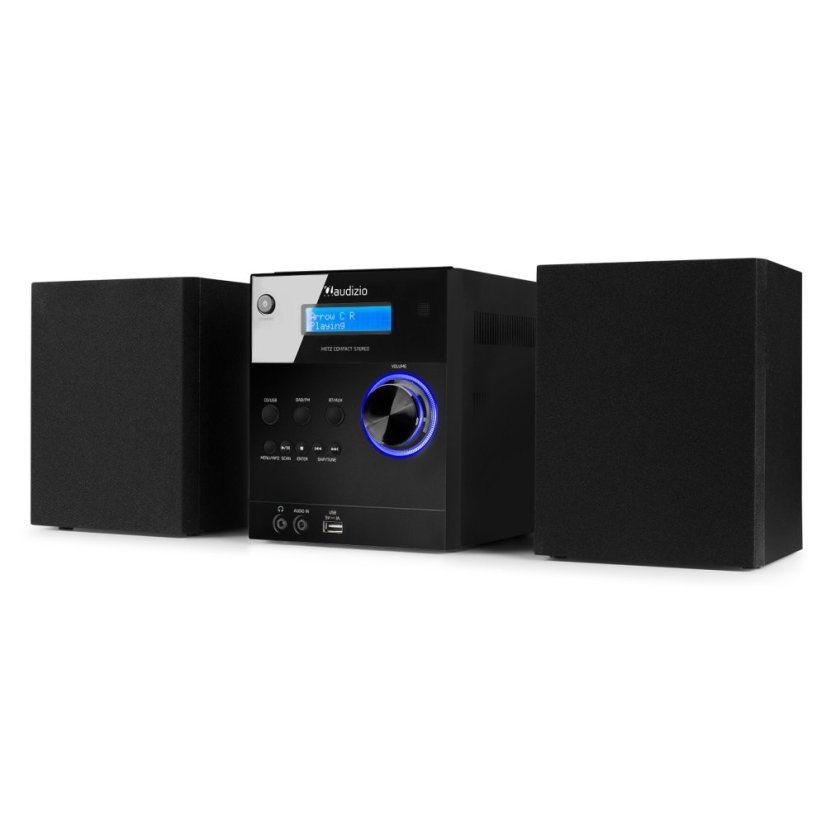 Audizio Metz HiFi mikrosystém s FM/DAB+, černý