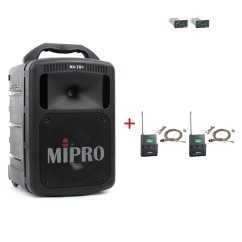 MIPRO MA-708 + 2× MU-55LS – klopová všesměrová sada, tělová