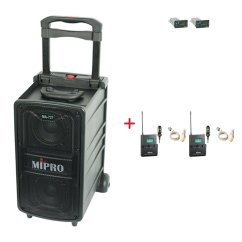 MIPRO MA-727 + 2× MU-53LS – klopová kardioidní sada, tělová