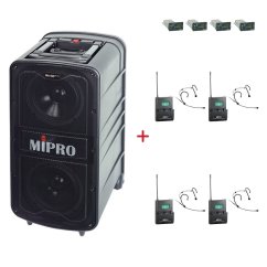 MIPRO MA-929 PLUS + 4× MU-506H – náhlavní kardioidní sada, černá