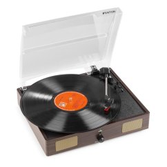 Fenton RP106DW Retro gramofon s reproduktory, tmavé dřevo