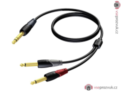 ProCab CLA721/1,5 - Jack 6,3mm - 2x Jack 6,3 Mono - 1,5m