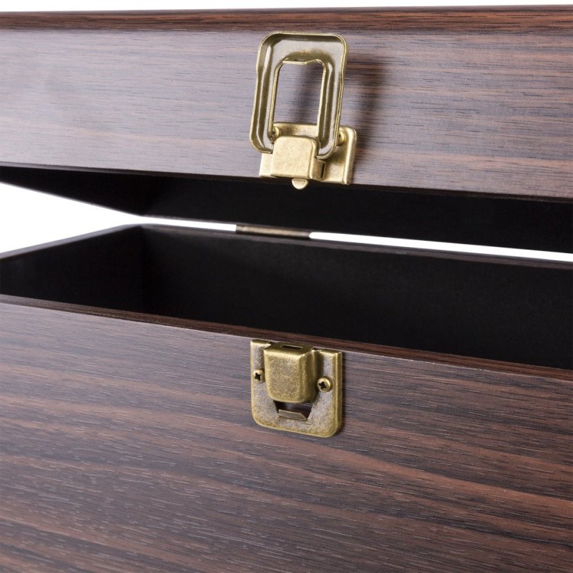 Audizio RC32 Vinyl record case dark wood