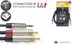 Stagg NYC10/MPS2CMR, kabel 2x RCA/mini JACK, 10m