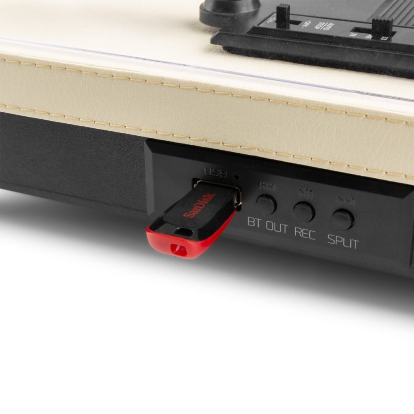 Audizio RP113C Gramofon s BT in/out, krémový