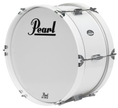 PEARL MJB1808/CXN33 Junior Marching Series Bass Drum 18”x8” - Pure White