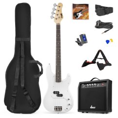 Max GigKit Bass Guitar Pack White