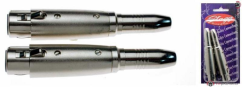 Stagg AC-XFPFH, redukce, Jack 6,3 mm zásuvka stereo - XLR zásuvka