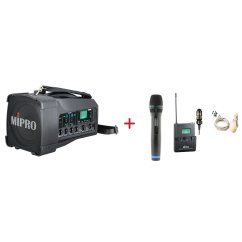 MIPRO MA-100D + ACT-32H + MU-53LS – ruční a klopová sada, tělová