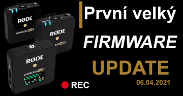 První velký firmware update pro RODE wireless GO II který přidává nové super funkce