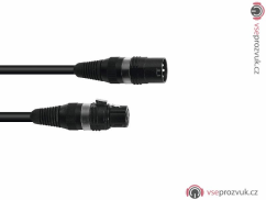 Sommer cable DMX cable XLR 3pin 1m bk Hicon