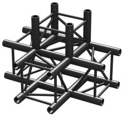 BeamZ Professional P30-T42 Truss 4 way T-junction 0,5m BLK