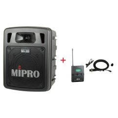MIPRO MA-300 + MU-55L – klopová všesměrová sada, černá
