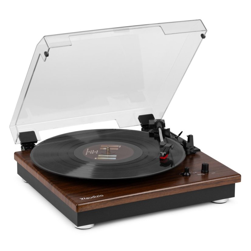 Audizio RP112L Record player BT in/out dark wood