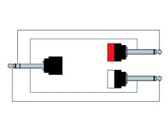 ProCab CLA721/1,5 - Jack 6,3mm - 2x Jack 6,3 Mono - 1,5m
