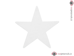 Kovová silueta hvězdy, bílá, 58cm