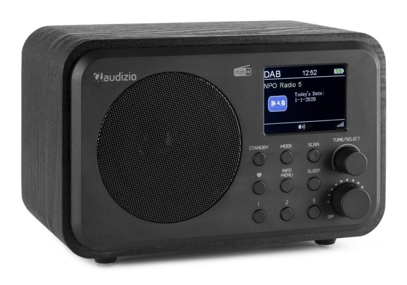 Audizio Milan přenosné rádio FM/DAB+ s baterií, černé