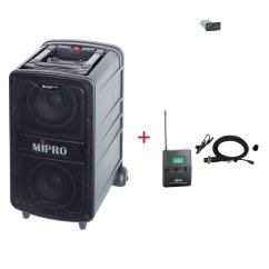 MIPRO MA-828 PLUS + MU-55L – klopová všesměrová sada, černá