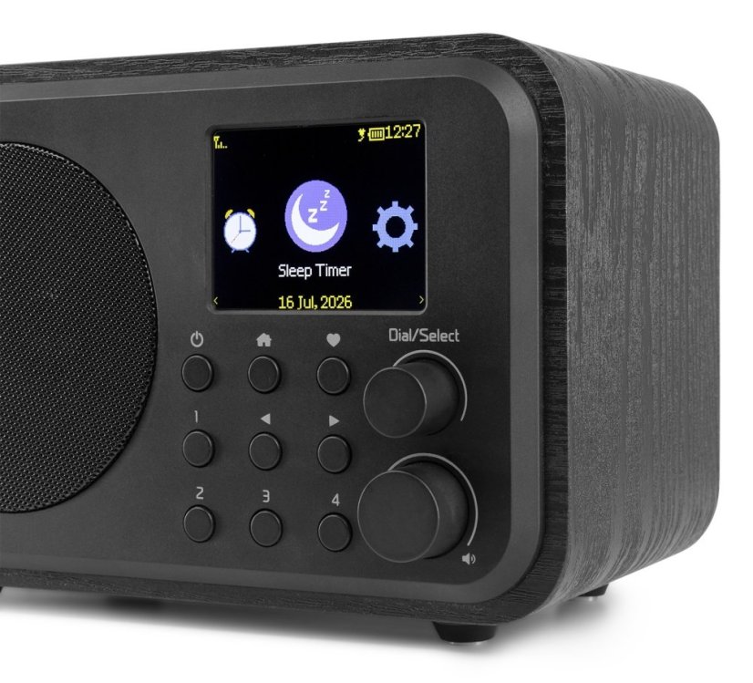 Audizio Vicenza internetové rádio s Wi-Fi, DAB+ a baterií, černé