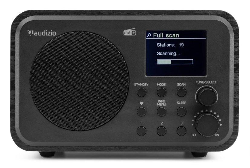 Audizio Milan přenosné rádio FM/DAB+ s baterií, černé