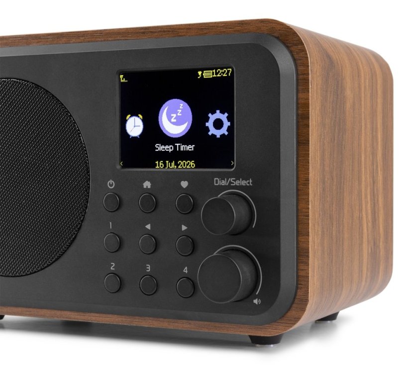 Audizio Vicenza internetové rádio s Wi-Fi, DAB+ a baterií, dřevo