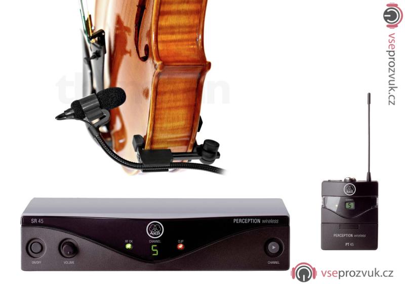 AKG WMS 45 + Nástrojový klipový mikrofon pro housle nebo banjo