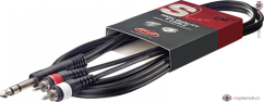 Stagg SYC2/PS2CM E, kabel 1x stereo JACK/2x RCA, 2m