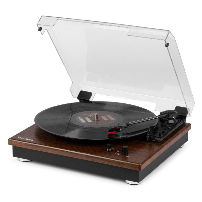 Audizio RP112L Record player BT in/out dark wood