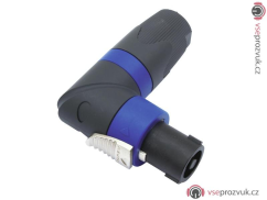 Neutrik speakon 4 pólový NL4FRX zástrčka rohová 90, 4-pólová