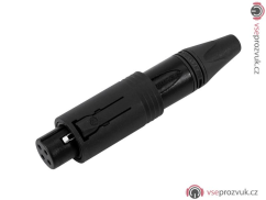 Neutrik XLR NC3FM-C-B, 3 pólový