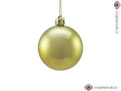 Vánoční dekorační ozdoby, 6 cm, zlatá metalíza, 6 ks