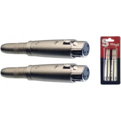 Stagg AC-XFPFH, redukce, Jack 6,3 mm zásuvka stereo - XLR zásuvka
