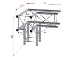 BeamZ Professional P24-C30 Deco Truss 3-way 90º corner