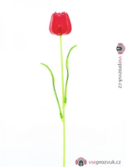 Tulipán červený – křišťálový, 61 cm, 12 ks