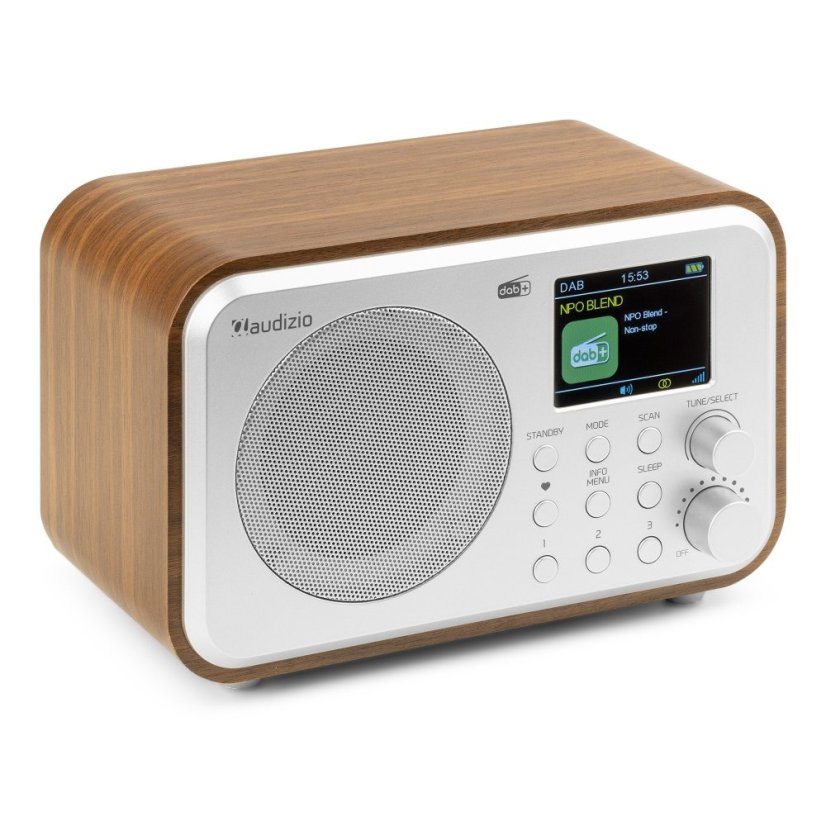 Audizio Milan přenosné rádio FM/DAB+ s baterií, stříbrné