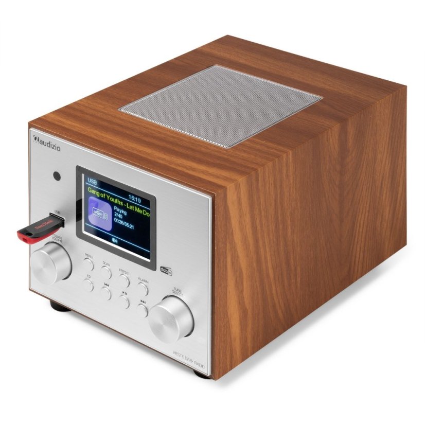 Audizio Vieste DAB+ Radio with subwoofer silver