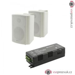 Nástěnný BT zesilovač se 2 reproduktory WH