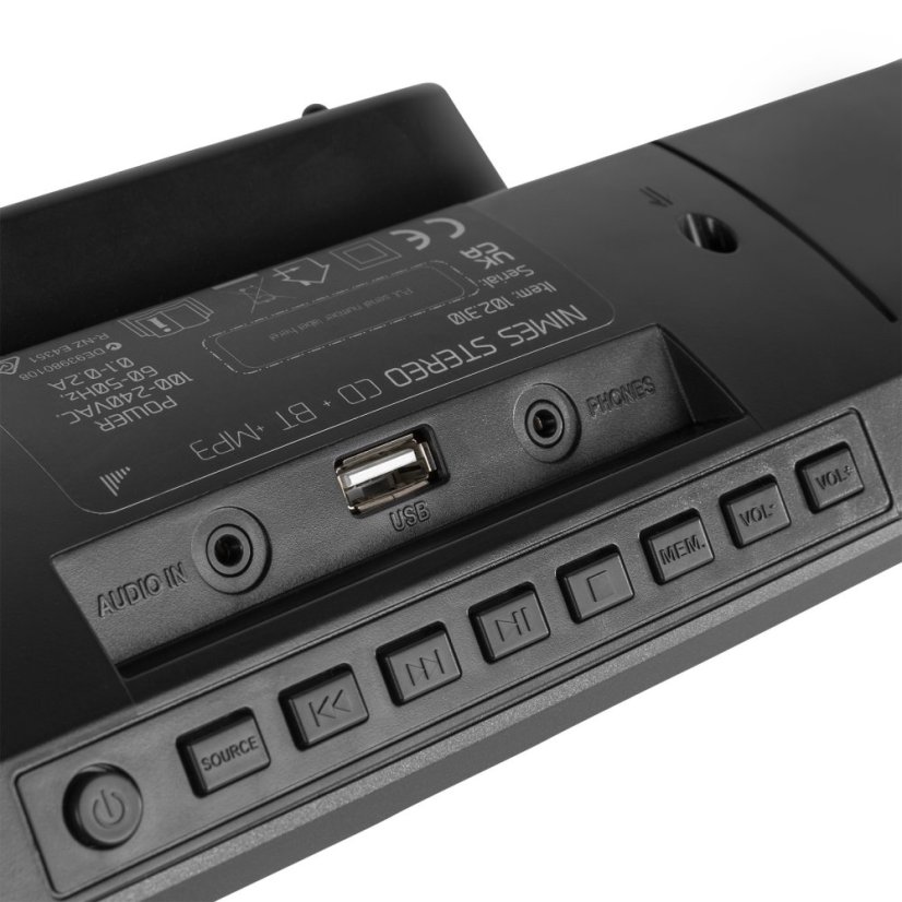 Audizio Nimes Stereo HiFi System černá